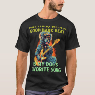 Funny barking Rockband with Dog and electric Guita T-Shirt