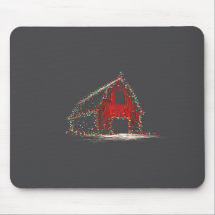 Funny Barn Christmas Graphics Lights Lover Farm Fa Mouse Mat