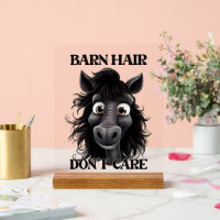 Funny barn hair horse word art