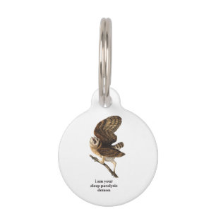 Funny Barn Owl Pet Tag