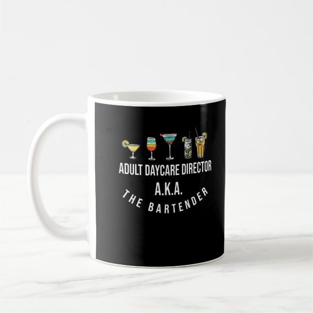 Funny Bartender Alcohol Mixer Barkeeper Jokes Coffee Mug (Left)