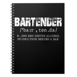 Funny Bartender Alcohol Mixer Barkeeper Jokes Notebook