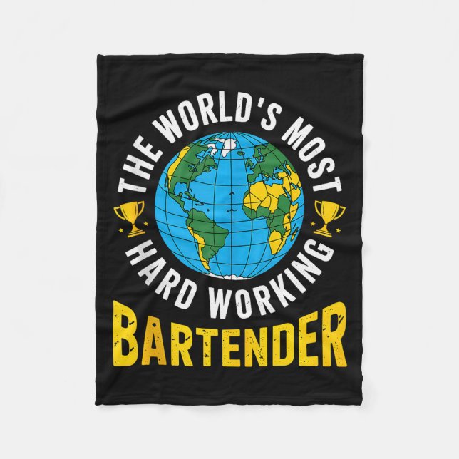 Funny Bartender Barmaid Barman Men Woman Tank Top  Fleece Blanket (Front)