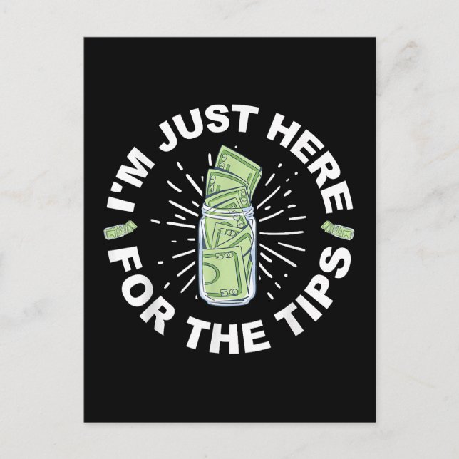 Funny Bartender Just  Postcard (Front)