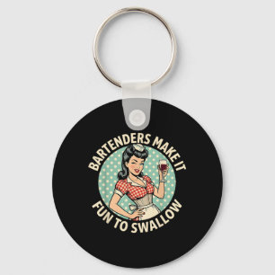 Funny Bartenders Make Fun to Swallow Bartending Key Ring