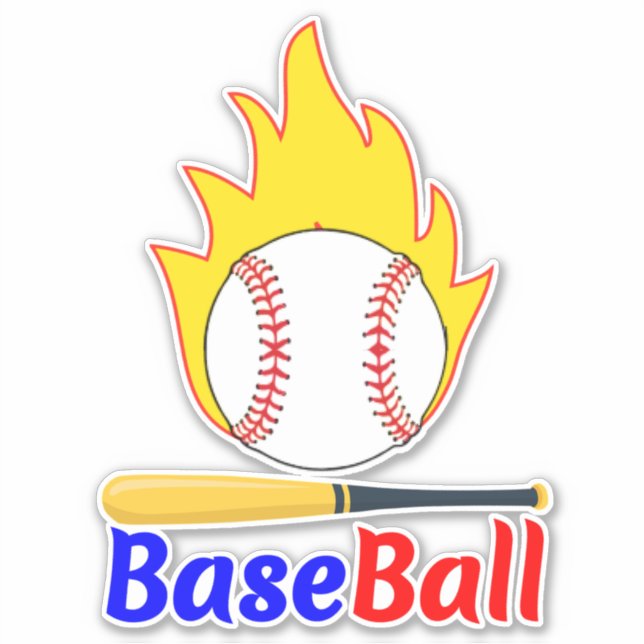 Funny Baseball Ball & Bat, Fan (Front)