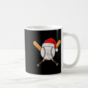 Funny Baseball Ball Santa Hat Xmas Pajamas Players Coffee Mug