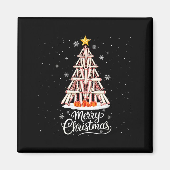 Funny Baseball Bats Christmas Tree Lights Xmas For Magnet (Front)