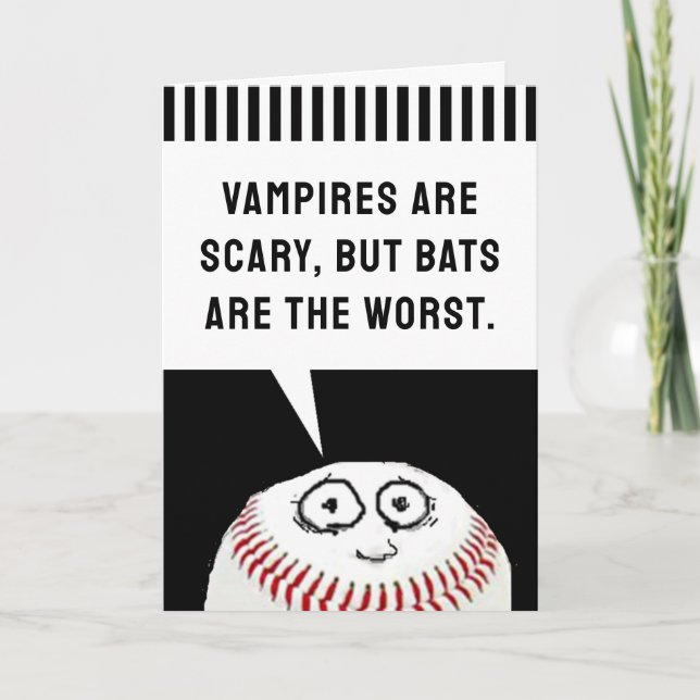 Funny Baseball Birthday Card (Front)