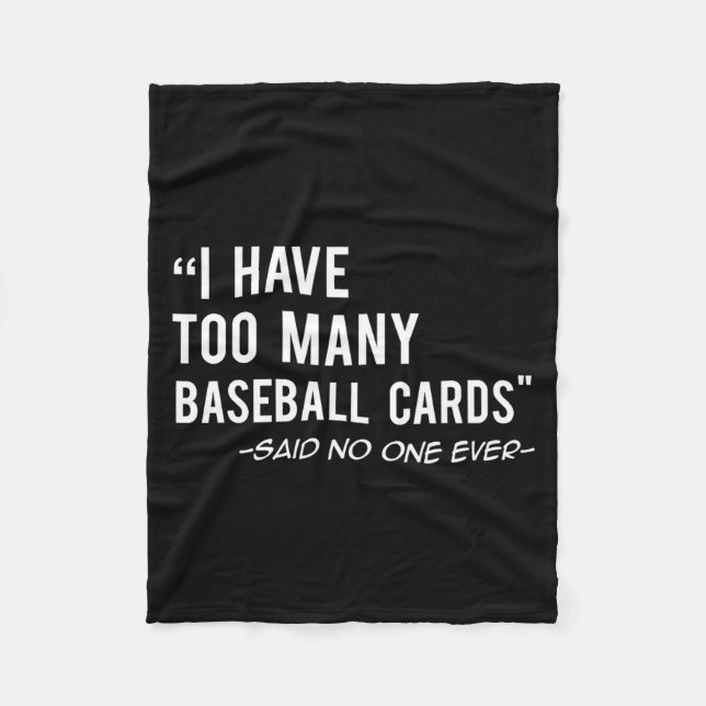 Funny Baseball Cards Collector Gift  Fleece Blanket (Front)