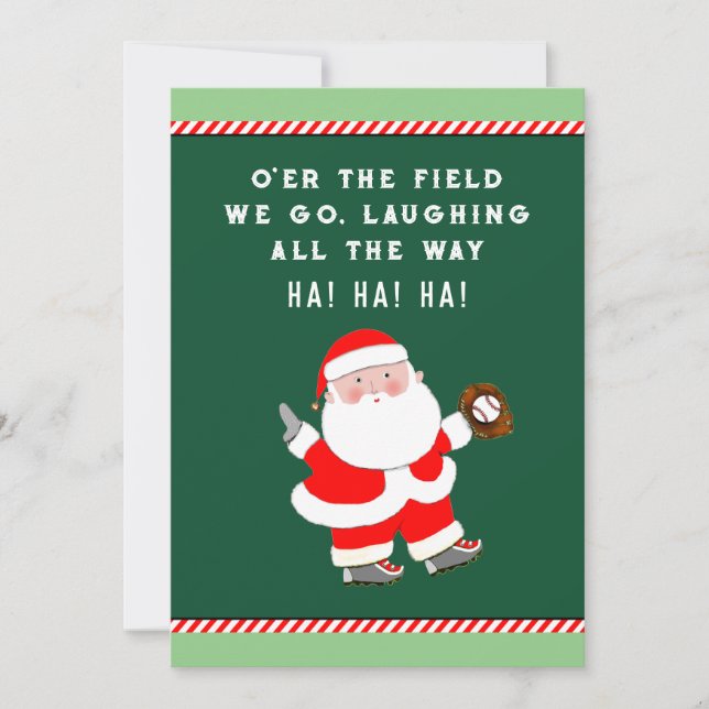 Funny Baseball Christmas Cards (Front)