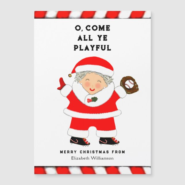 Funny Baseball Christmas Cards (Front)