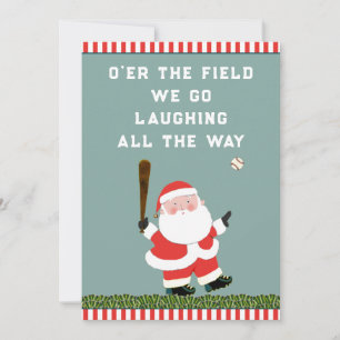 Funny Baseball Christmas Holiday Cards