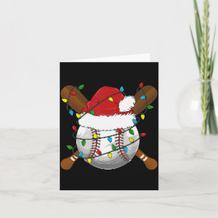 Funny Baseball Christmas Matching Family Pajamas X Card