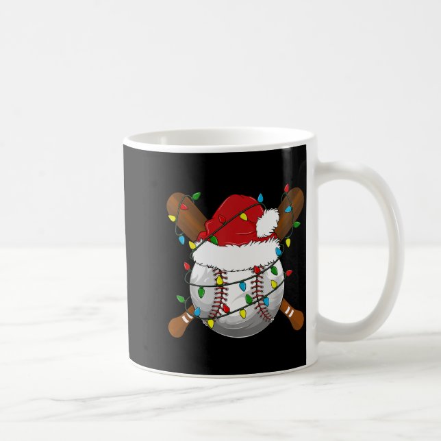 Funny Baseball Christmas Matching Family Pyjamas X Coffee Mug (Right)