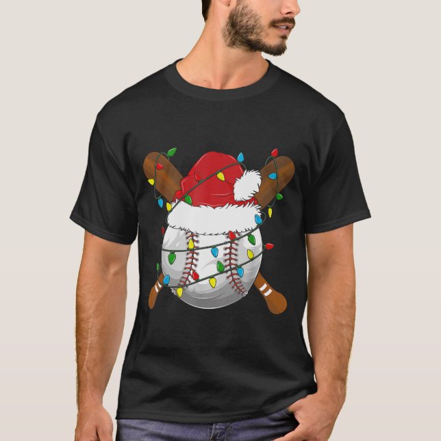 Funny Baseball Christmas Matching Family Pyjamas X T-Shirt (Front)