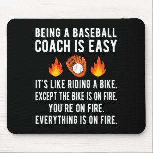 Funny Baseball Coach Gifts Baseball Coaching Baseb Mouse Mat