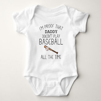 Funny Baseball Daddy | Baseball Catcher Baby Bodysuit