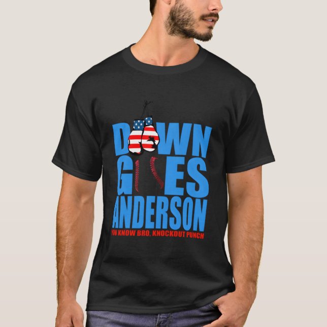 Funny Baseball Down Goes Anderson Shirt For Men Wo (Front)