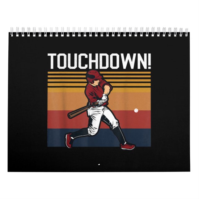 Funny Baseball Football Touchdown Sports Humour Calendar (Cover)