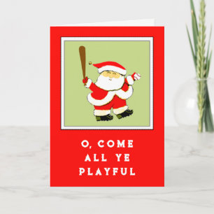 funny baseball holiday cards