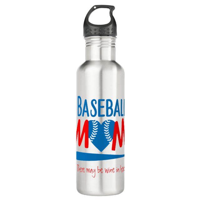 Funny Baseball Mum   710 Ml Water Bottle (Front)