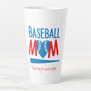 Funny Baseball Mum Latte Mug