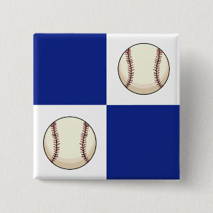Funny Baseball Photo Template 15 Cm Square Badge