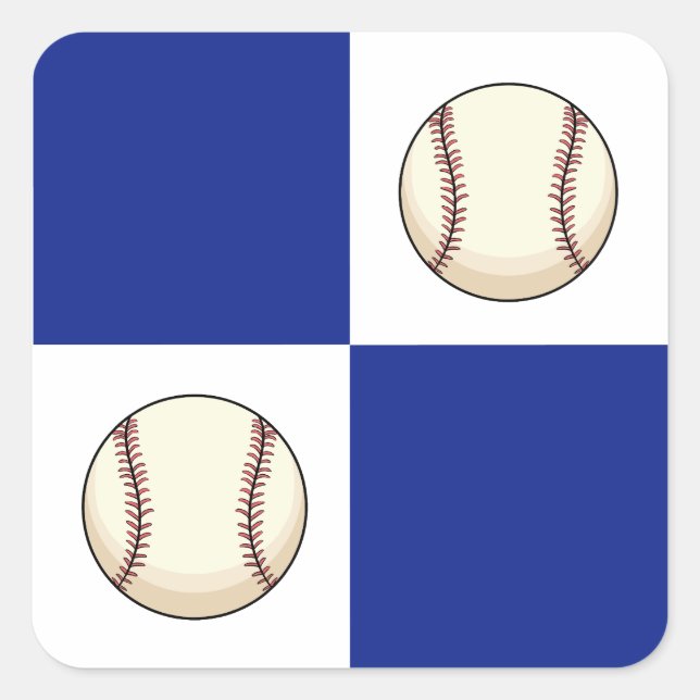 Funny Baseball Photo Template Square Sticker (Front)