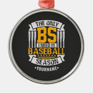 Funny Baseball Sarcasm Metal Tree Decoration