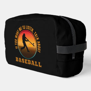 Funny Baseball Saying Vintage Silhouette Player Dopp Kit