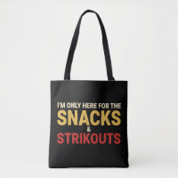 Funny Baseball Snacks and Strikeouts Slogan Design