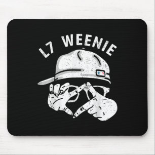 Funny Baseball Softball Season Apparel L7 Weenie  Mouse Mat