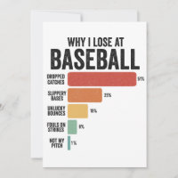Funny Baseball Sport Why I Lose At Baseball Retro