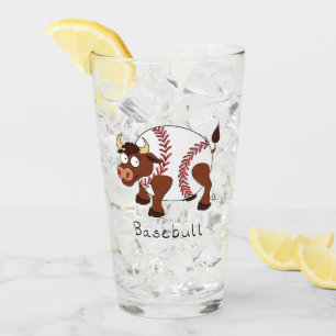 Funny Baseball sports Kids Cartoon Animal Glass