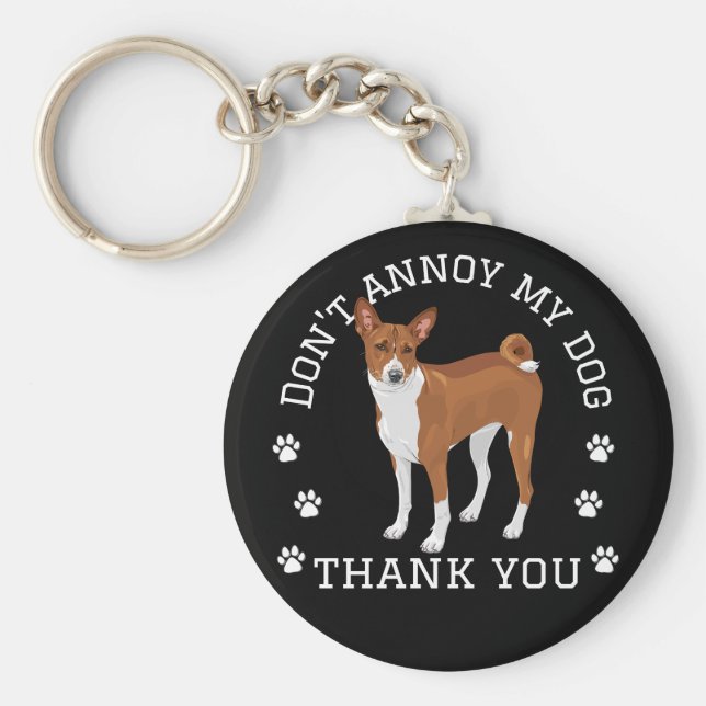 Funny Basenji Keychains (Front)