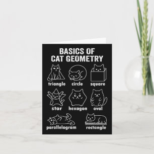 Funny Basics Of Cat Geometry Back To School Math T Card