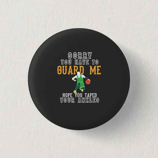 Funny Basketball 3 Cm Round Badge (Front)