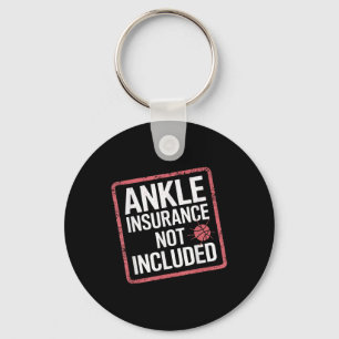 Funny Basketball Ankle Insurance Design For Injury Key Ring