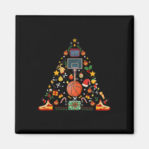 Funny Basketball Ball Hoop Christmas Tree Merry Xm Magnet