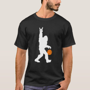 Funny Basketball Bigfoot Rock On Hoops Basketball  T-Shirt