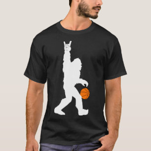 Funny Basketball Bigfoot Rock On Hoops Basketball T-Shirt