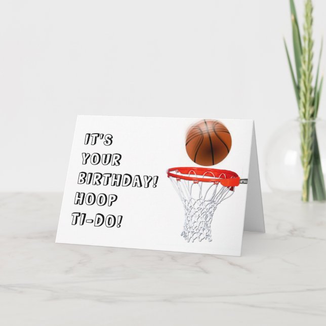 Funny Basketball Birthday Card (Front)