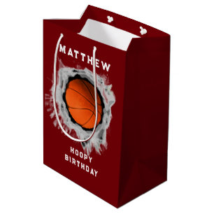 Funny Basketball Birthday Medium Gift Bag