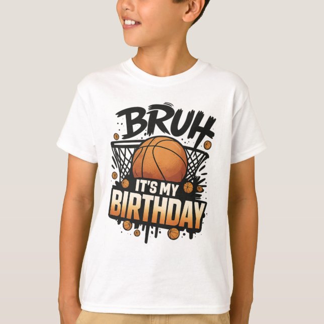 Funny Basketball Birthday T-Shirt Design for men (Front)