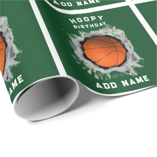 Funny Basketball Birthday Wrapping Paper