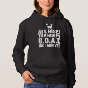 Funny Basketball Boys All Rise Hoops GOAT Cute Kid Hoodie