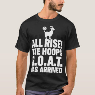 Funny Basketball Boys All Rise Hoops GOAT Cute Kid T-Shirt