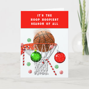 Funny Basketball Christmas Holiday Card