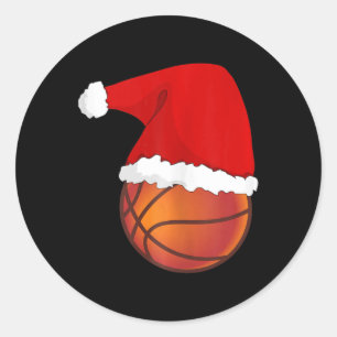 Funny Basketball Christmas Holiday Soccer Tank Top Classic Round Sticker